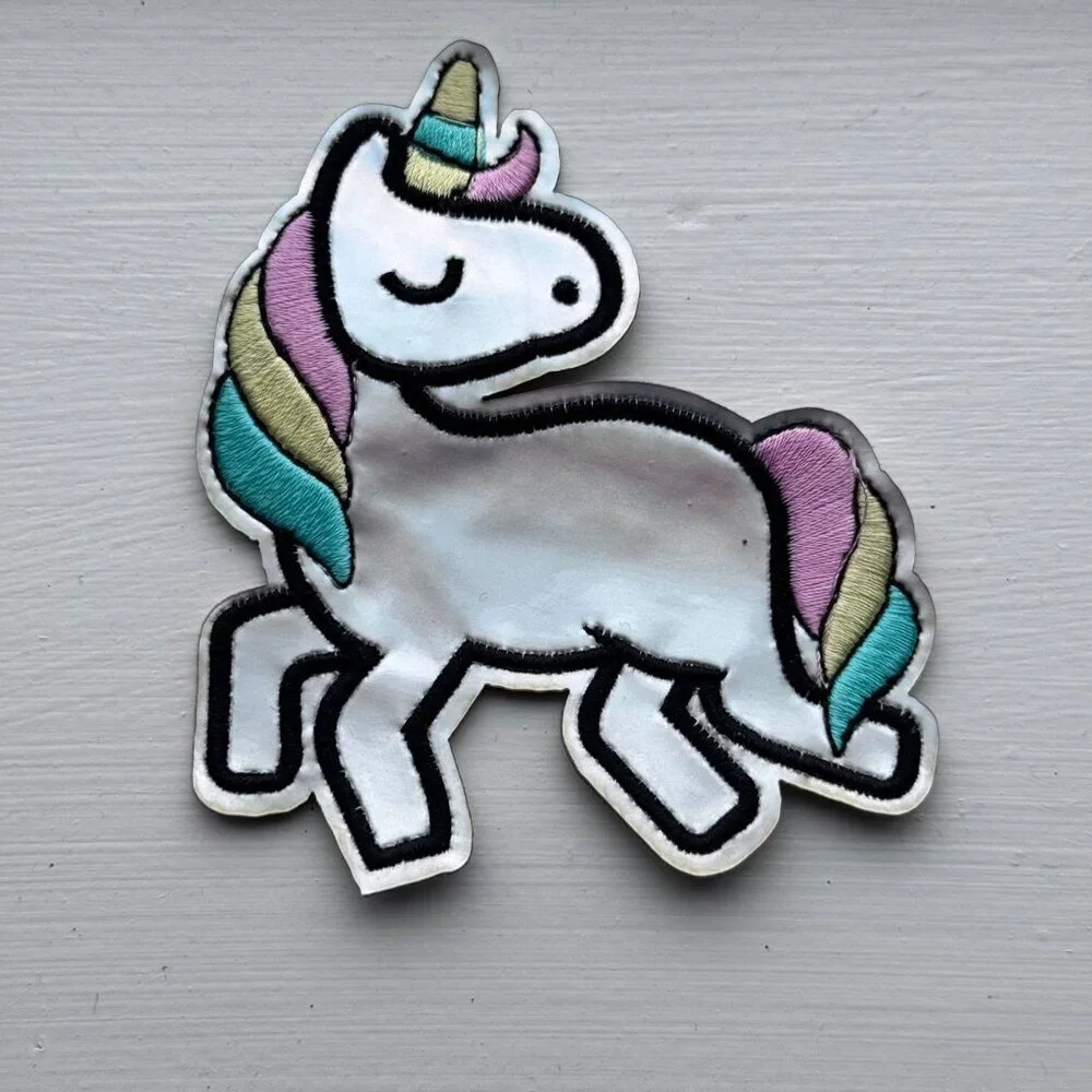 NWOT!  Beautiful Iridescent Clothing Unicorn Patch-Appliqué